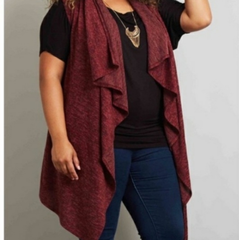 🆕️ PLUS Cascading Vest Cardigan